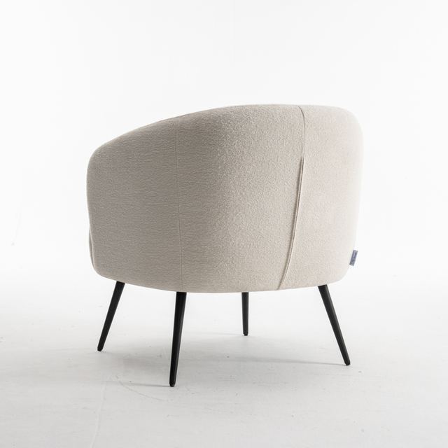 Fauteuil Laura Stof Teddy Ivory 101 – afbeelding 4