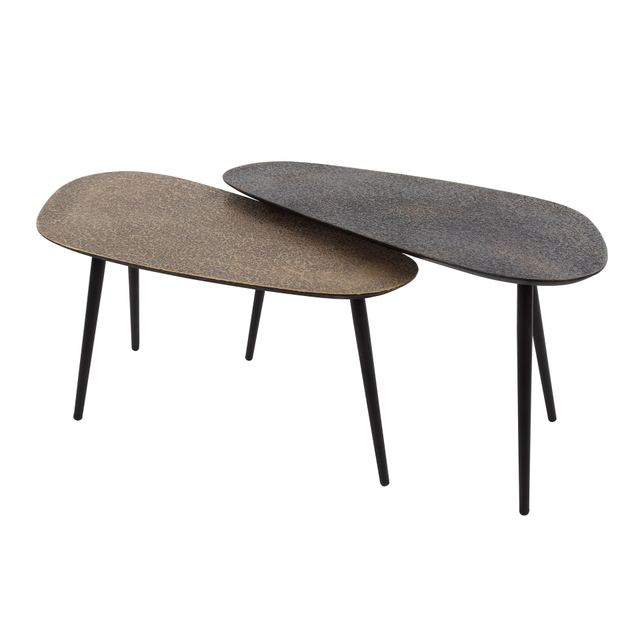 Salontafel Metallic niervormig set/2 – afbeelding 9