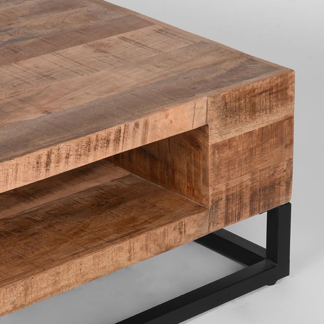 Salontafel Cube - Mangohout - 80 cm – afbeelding 3