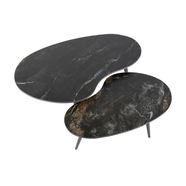 Salontafel Fossil niervormig set/2 – afbeelding 10