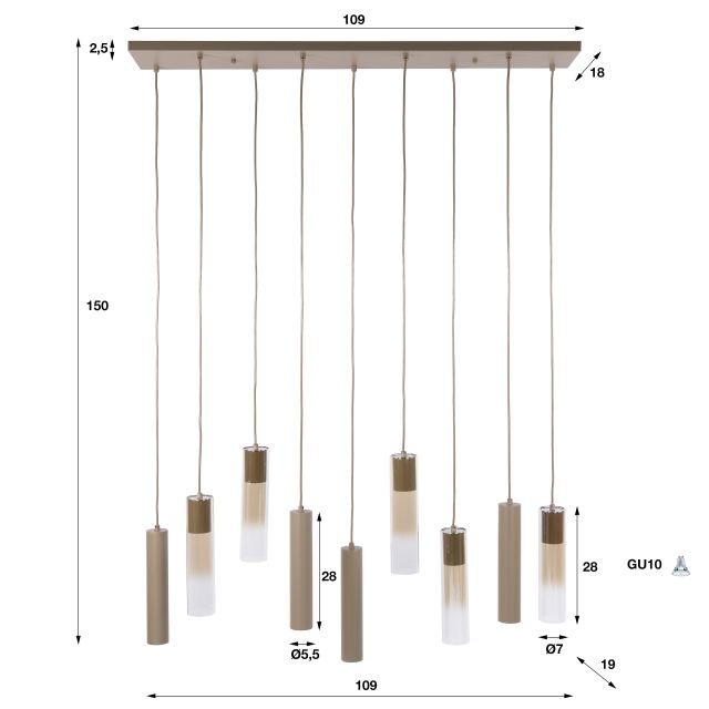 Hanglamp Lungo 5+4l – afbeelding 10
