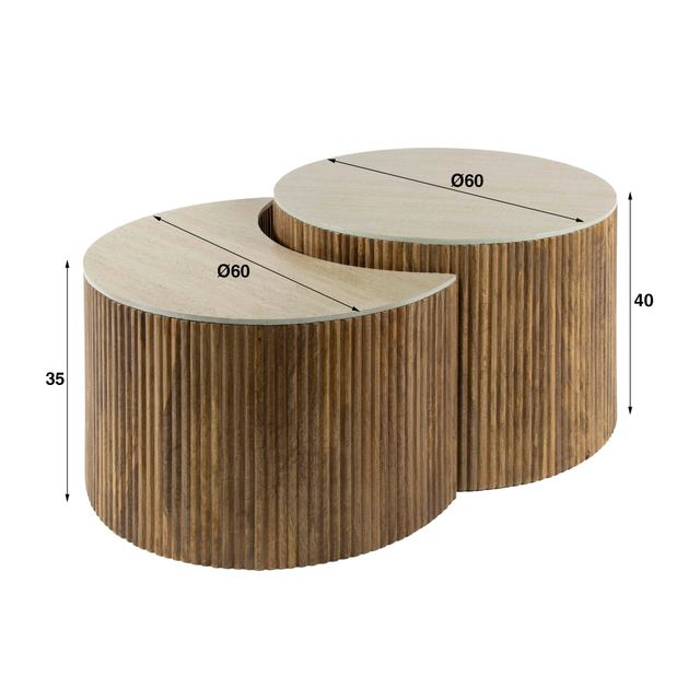 Salontafel Nuovo half rond set/2 – afbeelding 10