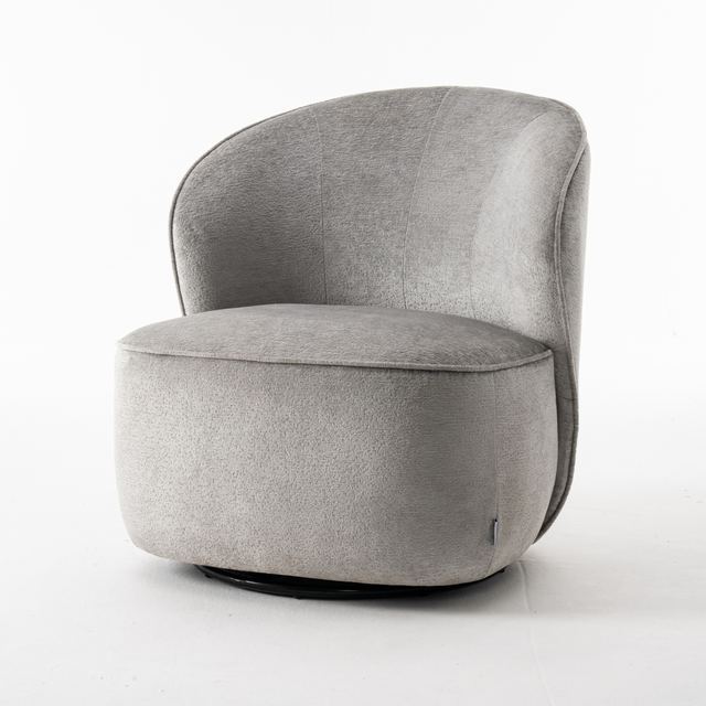 Fauteuil Sammy Draaifauteuil Stof Loris #08 Grey – afbeelding 2