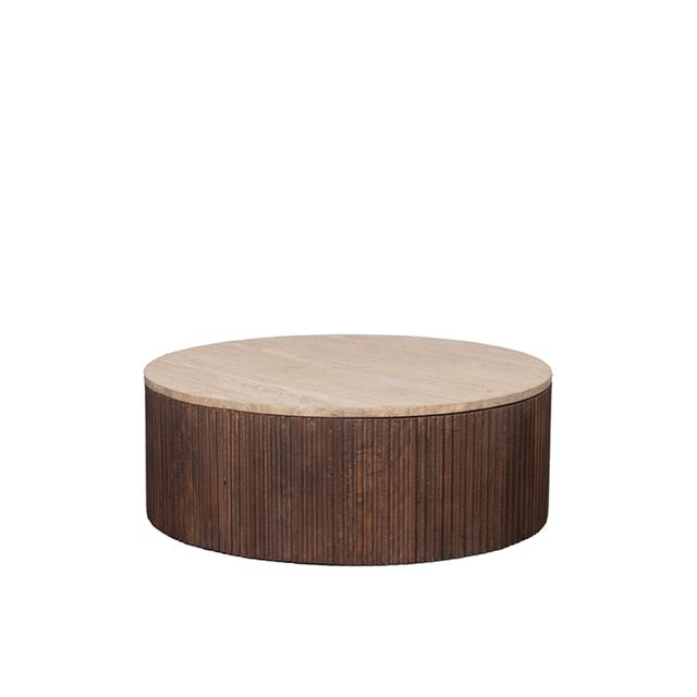 Salontafel Ribble - Travertin - 70 cm - Rond – afbeelding 2