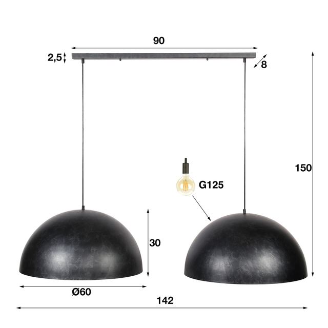 Hanglamp Dome 2L Ø60 – afbeelding 10