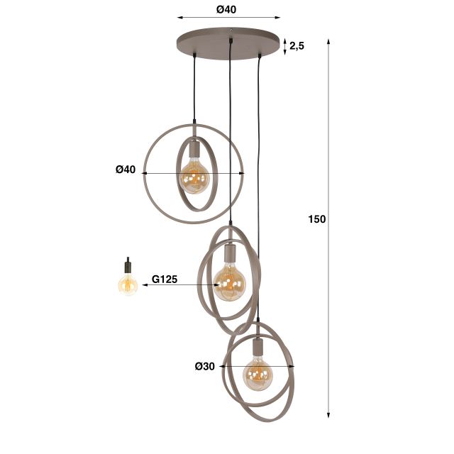 Hanglamp Turn Around getrapt 3L – afbeelding 10