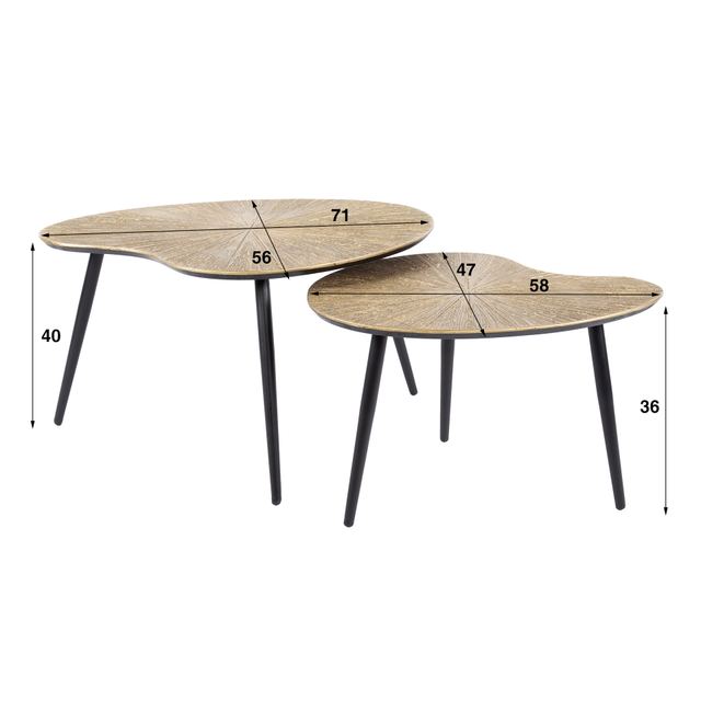 Salontafel Ray niervormig set/2 – afbeelding 11
