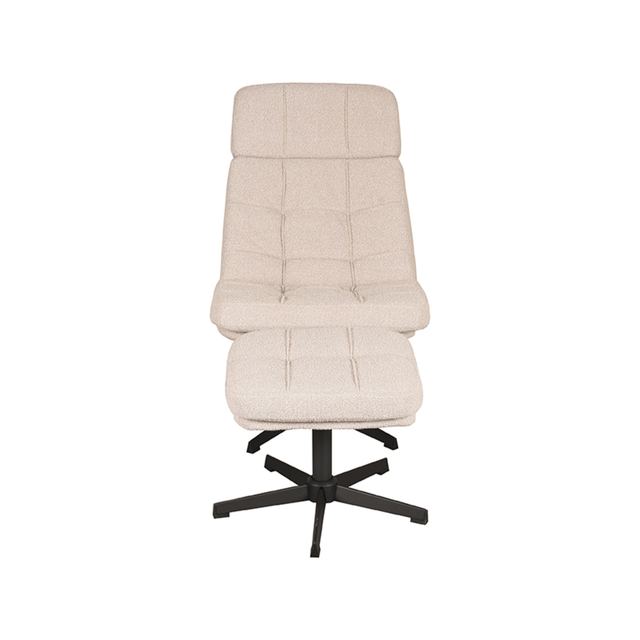 Fauteuil Alvar - Boucle - Incl. Hocker – afbeelding 4