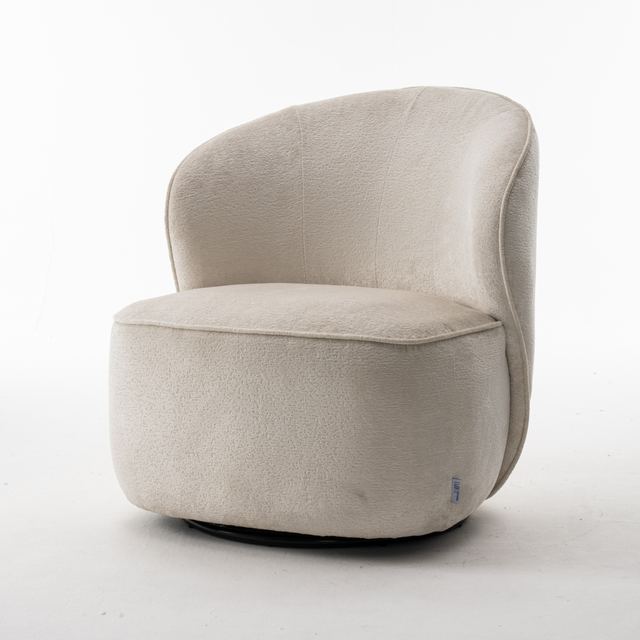 Fauteuil Sammy Draaifauteuil Stof Loris #01 Cream – afbeelding 2