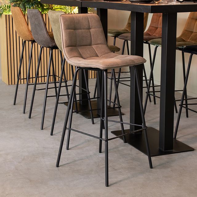 Barkruk Bistro - Micro Suede - Hoog