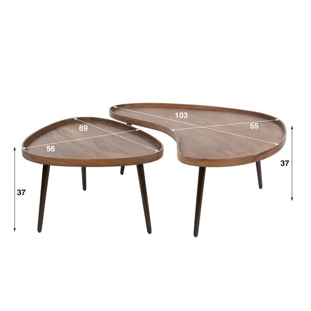 Salontafel Carve organisch set/2 – afbeelding 10