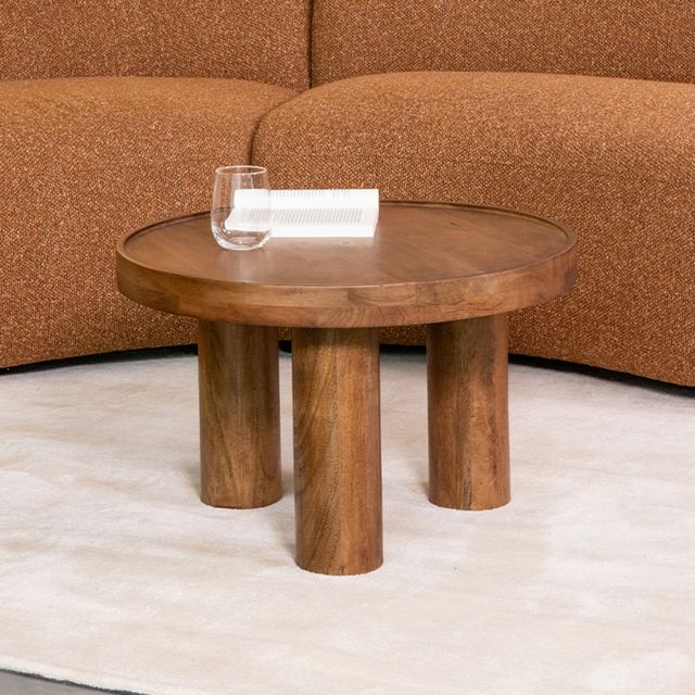 Salontafel Elly - Mangohout - 60 cm - Rond