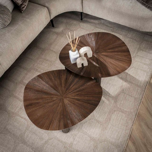 Salontafel Maya Teak driehoekig set/2 – afbeelding 2