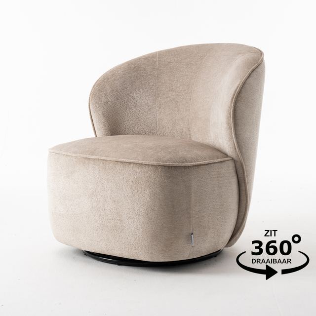 Fauteuil Sammy Draaifauteuil Stof Loris #05