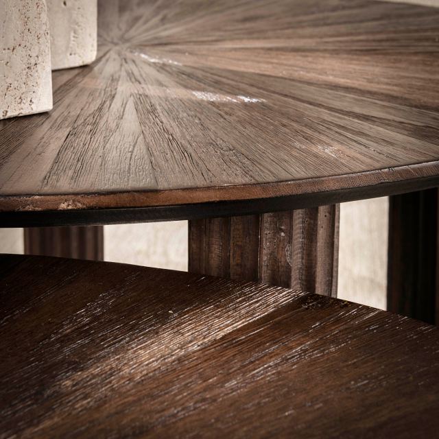 Salontafel Maya Teak driehoekig set/2 – afbeelding 3