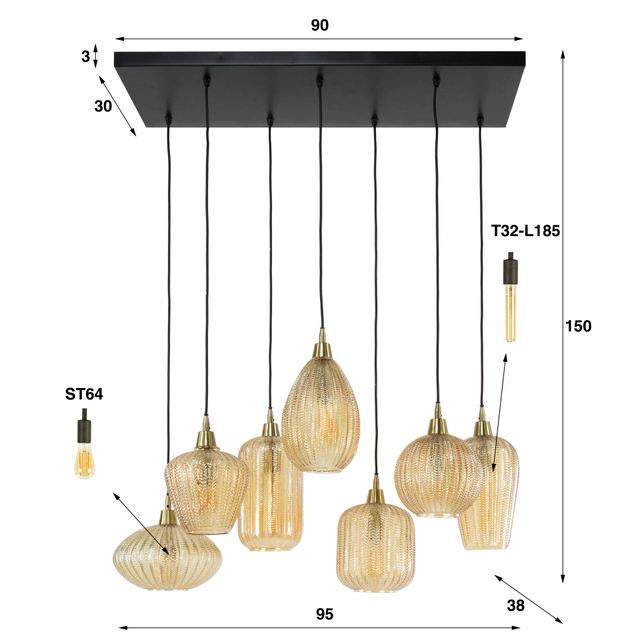 Hanglamp V-Shape 4+3l – afbeelding 10