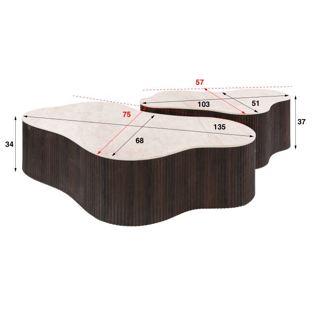 Salontafel Ceramo grande set/2 – afbeelding 10