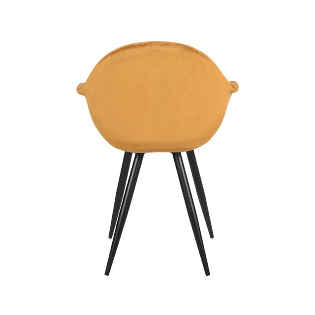 Eetstoel Forli - Fluweel Oker / Zwart – afbeelding 4