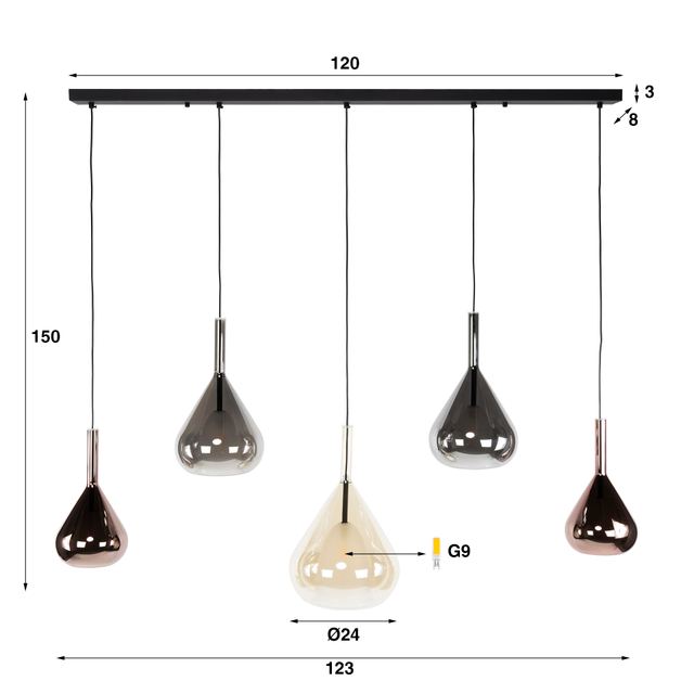 Hanglamp Wings 5L – afbeelding 10
