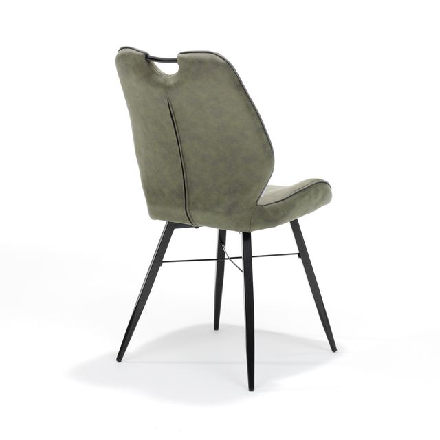 Eetstoel Quattro zwart stof Soft Groen – afbeelding 2