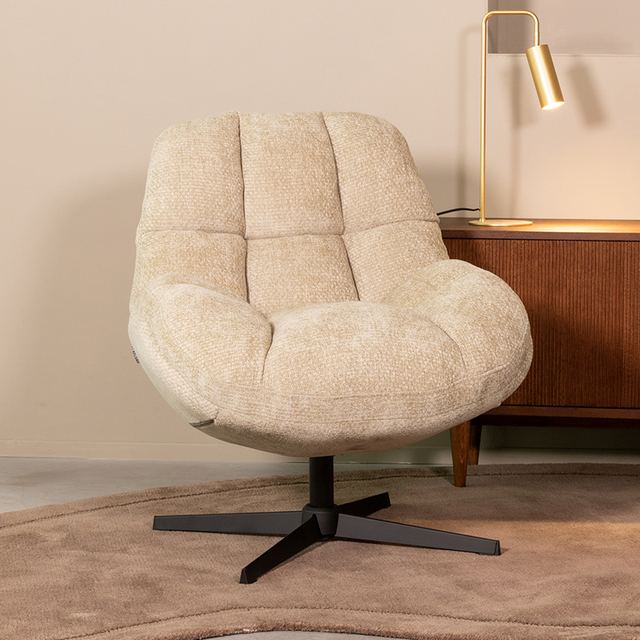 Fauteuil Huxley - Elite Mushroom / Zwart