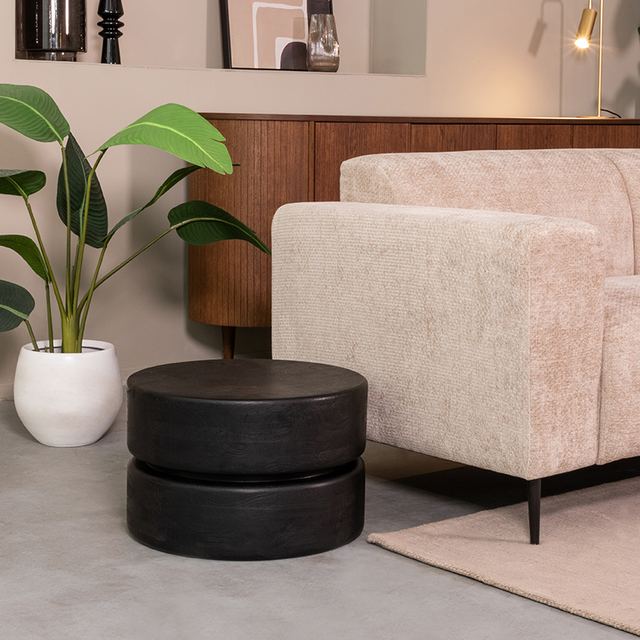 Salontafel Milly - Mangohout - 50 cm - Rond