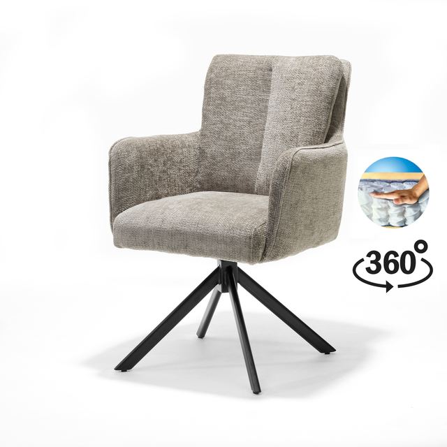 Draaistoel Alex Stof Cremona #02 - 360 frame zwart A360