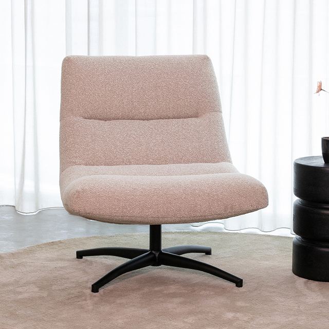 Fauteuil Calix - Royal Boucle Naturel / Zwart