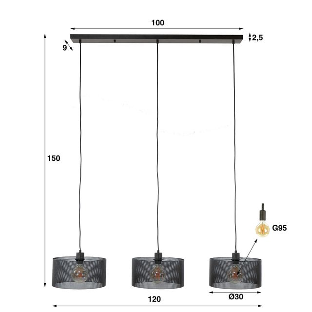 Hanglamp Mesh Round 3L – afbeelding 10
