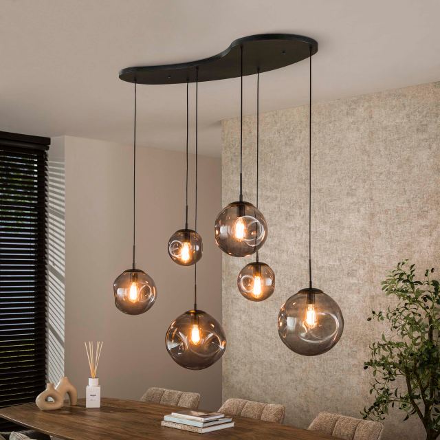 Hanglamp Stellar Black 6L