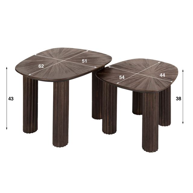 Salontafel Maya Teak vierhoekig set/2 – afbeelding 10