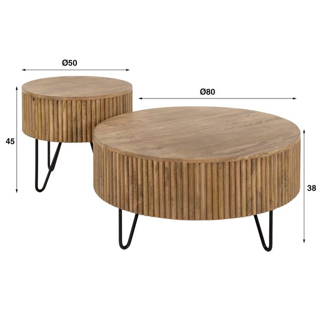 Salontafel Wave rond set/2 – afbeelding 10