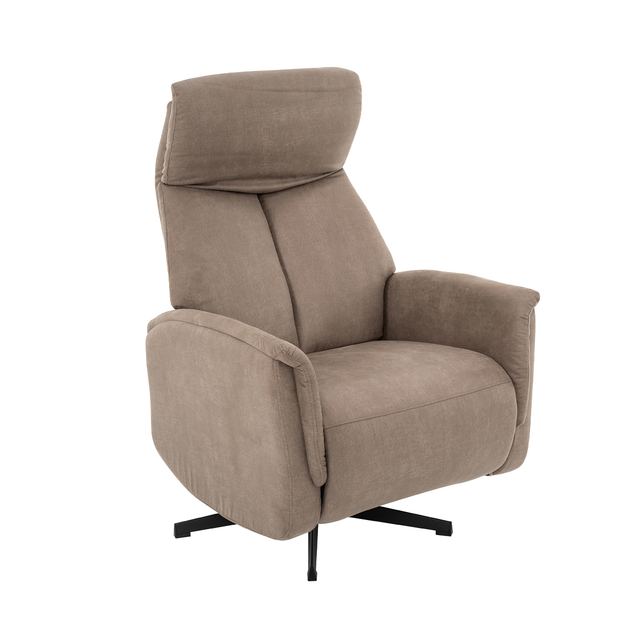 Fauteuil Aarhus - Micro Suede - 2-Motorig Taupe / Zwart – afbeelding 3