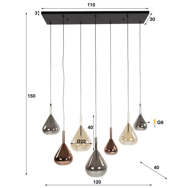 Hanglamp Wings 4+3l – afbeelding 10
