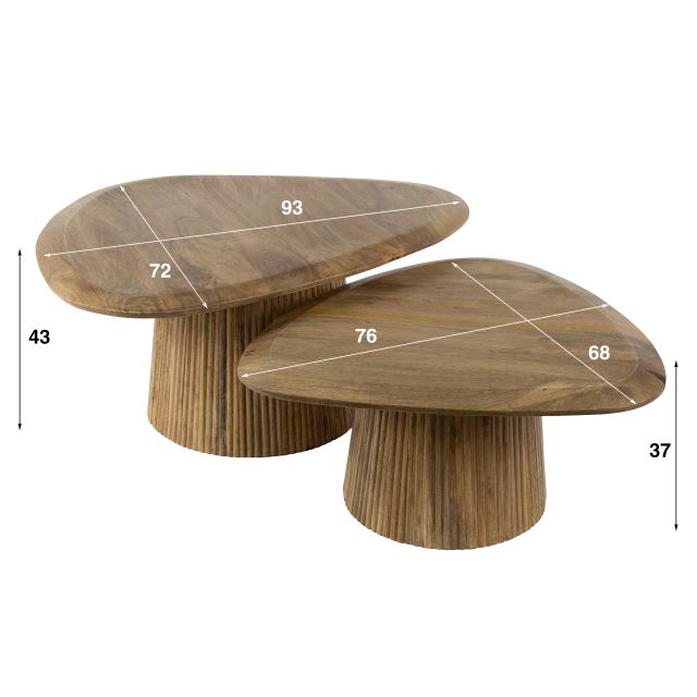 Salontafel Wave driehoekig set/2 – afbeelding 10