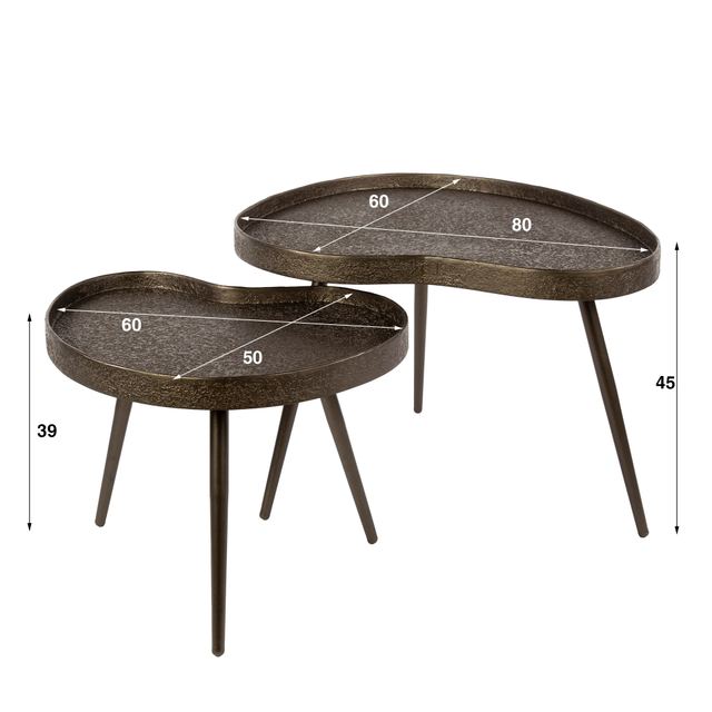 Salontafel Niervormig set/2 – afbeelding 10