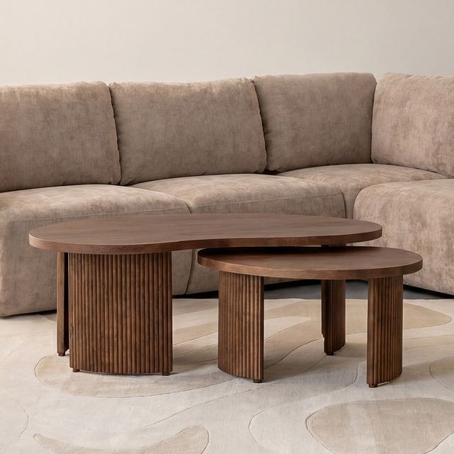 Salontafel Timon - Mangohout - 100 cm