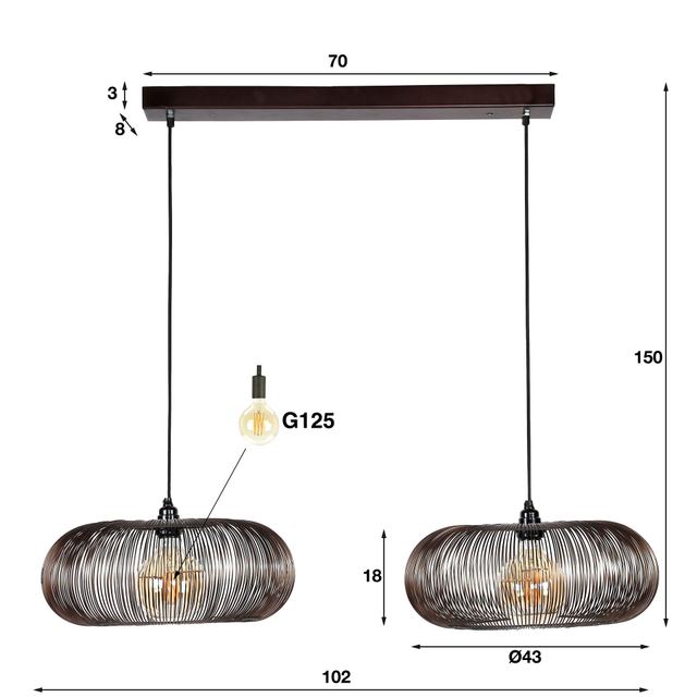Hanglamp Copper Twist 2L – afbeelding 10