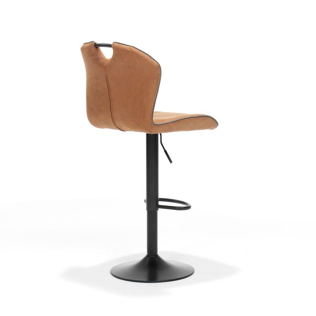 Barkruk Cordoba zwart - Stof Soft Cognac – afbeelding 2