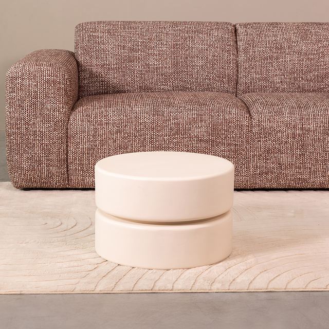 Salontafel Milly - Mangohout - 50 cm - Rond