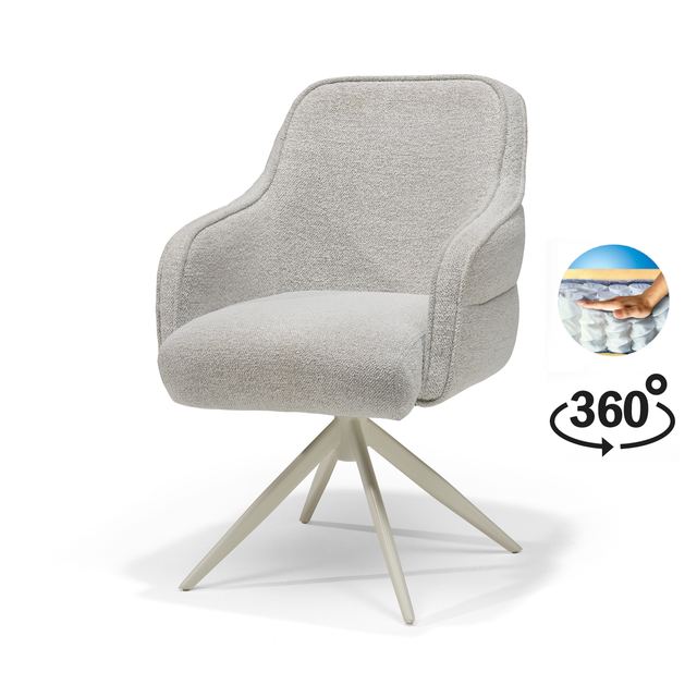 Draaistoel Atlanta Stof Alpine #186 - 360 frame Beige P03