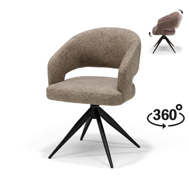 Armstoel Swing Stof Leo - Relax functie - frame zwart