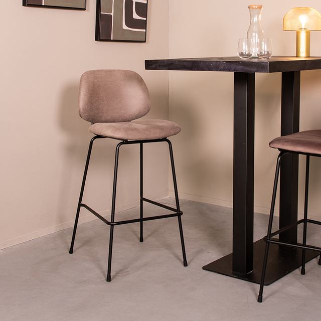 Barkruk Bello - Micro Suede - Hoog