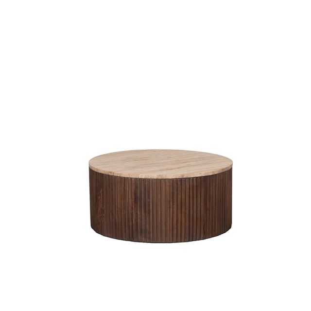 Salontafel Ribble - Travertin - 50 cm - Rond – afbeelding 2