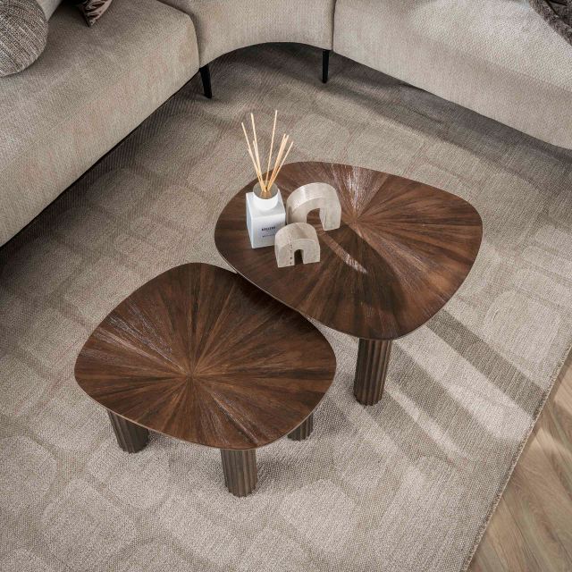 Salontafel Maya Teak vierhoekig set/2 – afbeelding 2