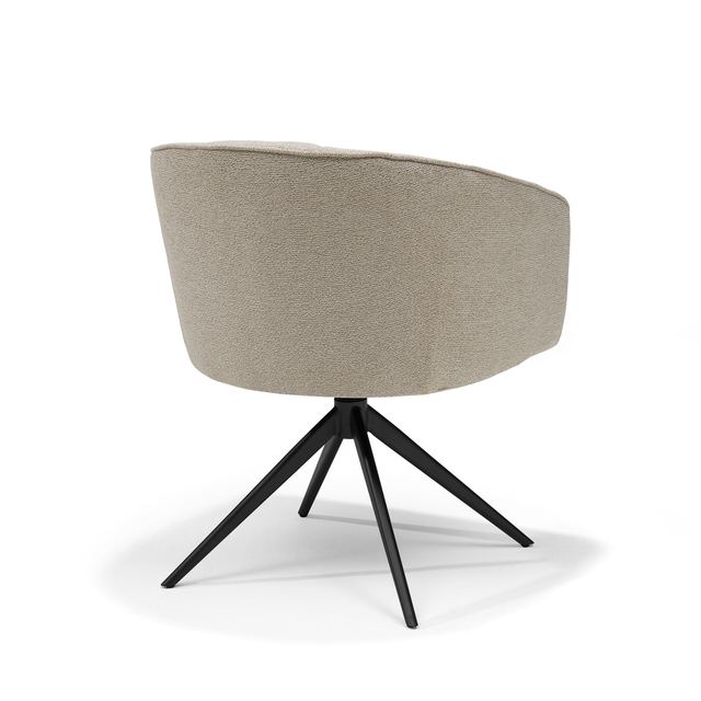 Draaistoel Cocoon Stof Sahara Mushroom - 360 frame Zwart – afbeelding 3