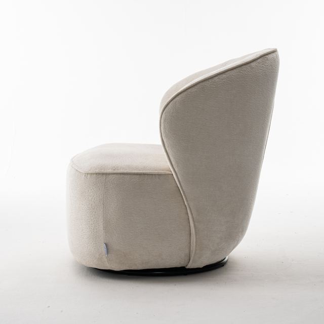 Fauteuil Sammy Draaifauteuil Stof Loris #01 Cream – afbeelding 3