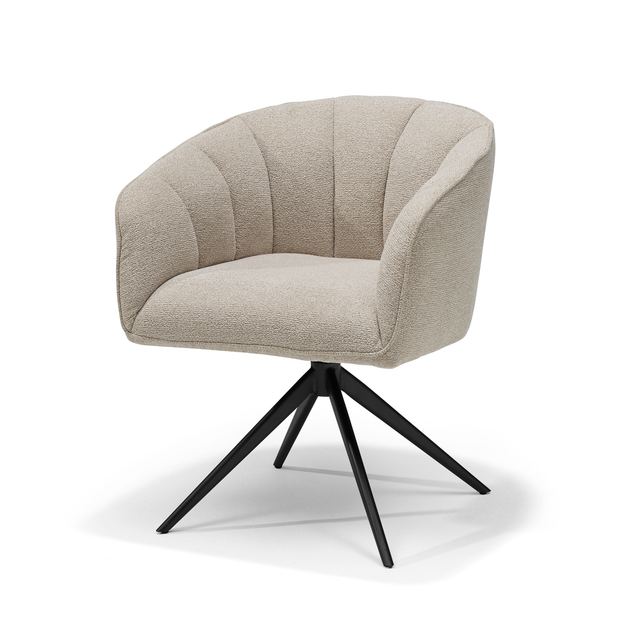 Draaistoel Cocoon Stof Sahara Mushroom - 360 frame Zwart – afbeelding 2