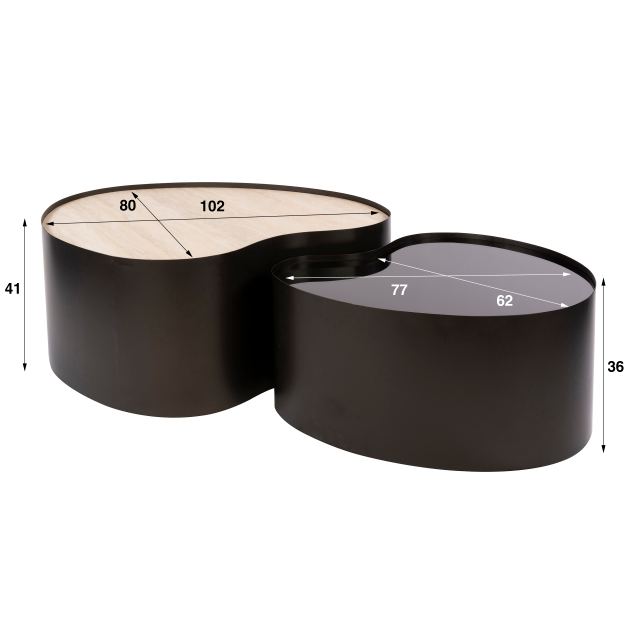 Salontafel Metal organisch set/2 – afbeelding 10