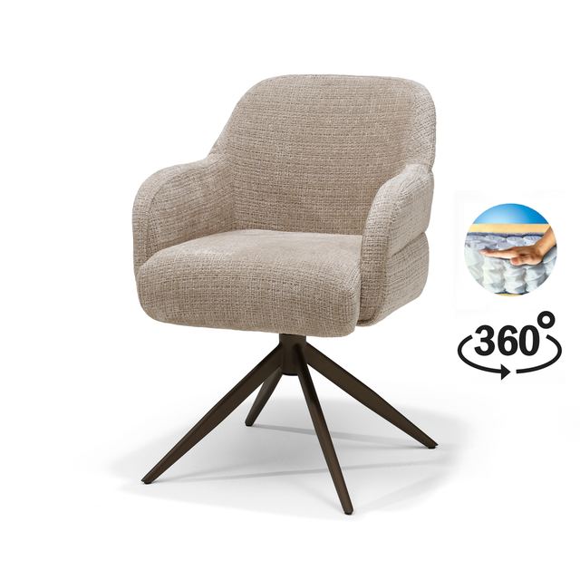 Draaistoel Austin Stof Cremona #14 - 360 frame Anodic Brown P03